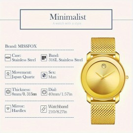 Elegant Ultra-Slim Quartz Watch for Women - Stainless Steel Strap, Alloy Pointer, Water-Resistant, Mesh Band Design, Gift-Ready Package with Luxurious Feel