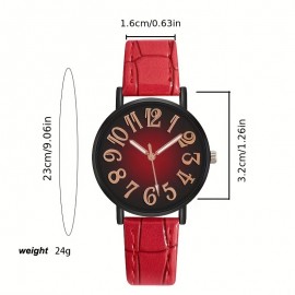 Elegant Quartz Women's Watch: Comfortable PU Leather, Classic Analog Design - Versatile & Reliable Timepiece