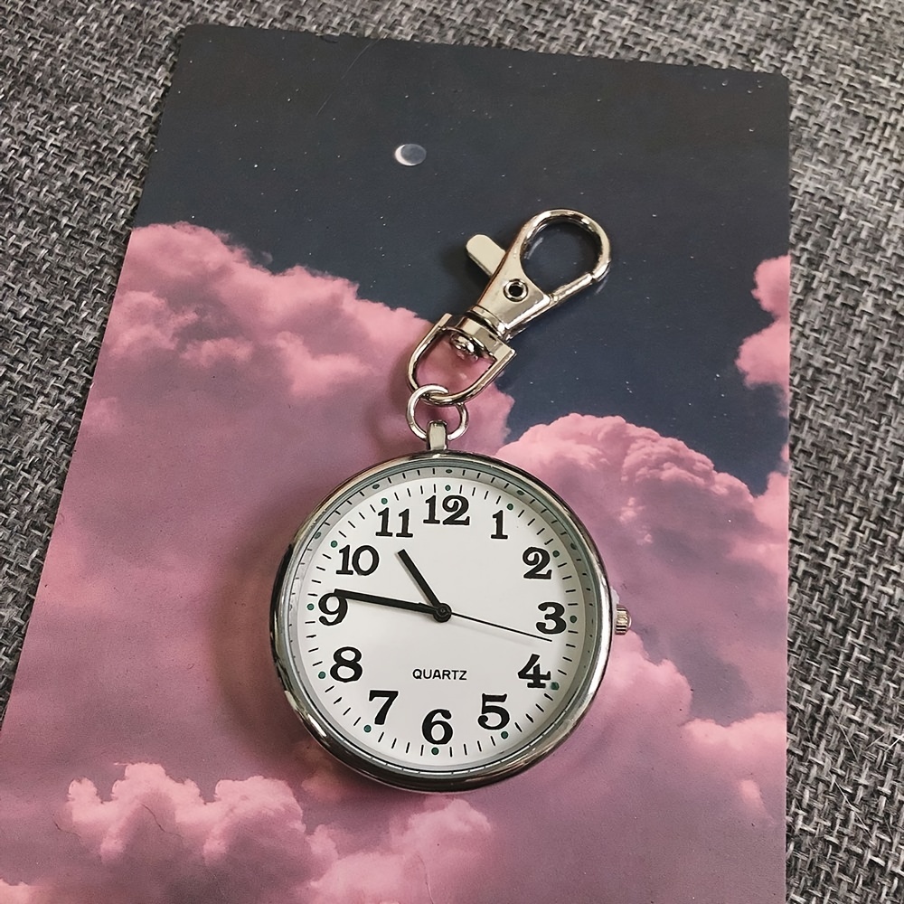 Luxury Quartz Pocket Watch - Trendy Pendant Keychain Clock with Large Dial, Accurate Timekeeping, and Stylish Design - Ideal for Students, Nurses, and Fashion Enthusiasts