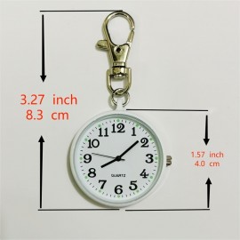 Luxury Quartz Pocket Watch - Trendy Pendant Keychain Clock with Large Dial, Accurate Timekeeping, and Stylish Design - Ideal for Students, Nurses, and Fashion Enthusiasts