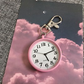 Luxury Quartz Pocket Watch - Trendy Pendant Keychain Clock with Large Dial, Accurate Timekeeping, and Stylish Design - Ideal for Students, Nurses, and Fashion Enthusiasts