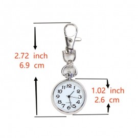 Stylish Quartz Pocket Watch Keychain - Simple Round Design, Nurse Watch, Alloy Pointer, Hanging Watch, Casual Accessory for Men and Women