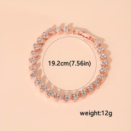 2pcs/set Women's Watch Luxury Rhinestone Quartz Watch Cute Pink Analog Wrist Watch & Bracelet, Gift For Mom Her