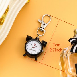 Mini Cute Clock Watch Shape Hanging Watch Keychain Watch Pocket Cartoon Creative Watch