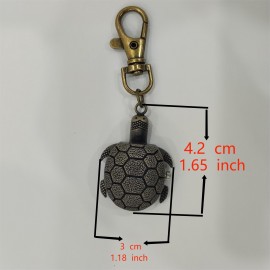 Unique Turtle-Shaped Vintage Bronze Pocket Watch Keychain - Quartz Movement, Flip Car Keychain Pendant, Novelty Bag Accessories, Cute Collectible Gift