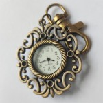 Vintage Flower Pocket Watch Hollow Novelty Bronze Key Chain Creative Quartz Watch Trend Pendant Bag Accessories