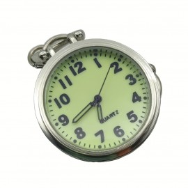 Radiant Luminous Quartz Pocket Watch - Versatile Nurse Watch & Brooch for Women, Men, and Students - Retro Style with Clip-On Fob