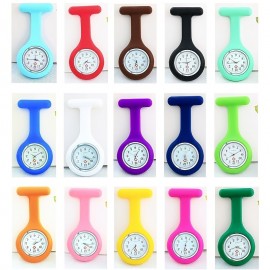 Colorful Silicone Nurse Pocket Trend Pocket Watch Simple Hanging Watch Quartz Jelly Watch Pendant Bag Accessories