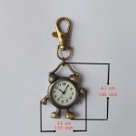 Vintage Bronze Human Shape Pocket Watch - Quartz Movement, Keychain Pendant, Bag Accessory, Creative Gift for Nurses - Unique Novelty Timepiece with Keychain Ring and Chain