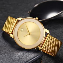 Fashion Elegant Quartz Wrist Watch With Ultrathin Steel Strap For Men And Women, Ideal choice for Gifts