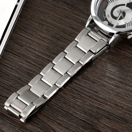 Men's Fashion Stainless Steel Music Symbol Quartz Watch, Ideal choice for Gifts