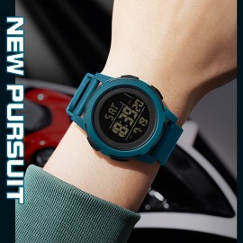 Men's Waterproof Sports Watches, Stopwatch, Alarm, 12/24H Outdoor Wristwatch For Running Swimming