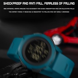 Men's Waterproof Sports Watches, Stopwatch, Alarm, 12/24H Outdoor Wristwatch For Running Swimming