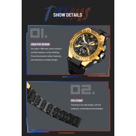 Stryve Men's 5ATM Waterproof Digital Analog Dual Displaying Sports Watches