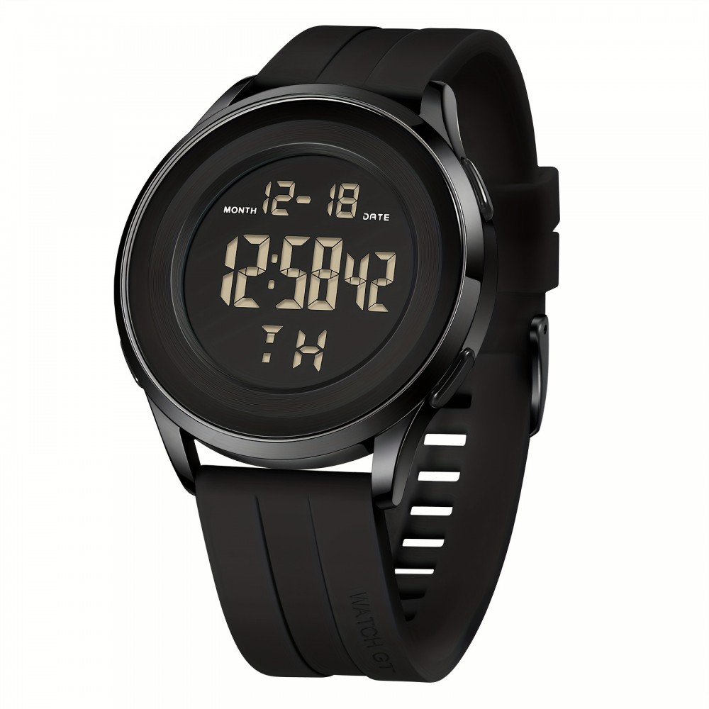 Mens Digital Waterproof Watch, Dive Tactical Sports Ultra-Thin Wrist Watch