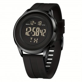 Mens Digital Waterproof Watch, Dive Tactical Sports Ultra-Thin Wrist Watch