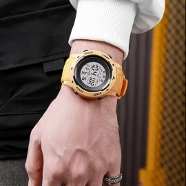 Men's Sports Durable Electronic Watch, Trendy Fashion Luminous Watch With Alarm, Stopwatch, Date Function, Perfect Gift