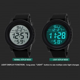 Trendy Outdoor Fashion Durable Electronic Watch For Students, With Luminous, Stopwatch, And Date Functions