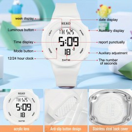 Teenage Electronic Watch, Digital Sports Watch LED 30 M Waterproof Automatic Calendar Watch, With Resin Silicone Strap, Multifunctional Watch