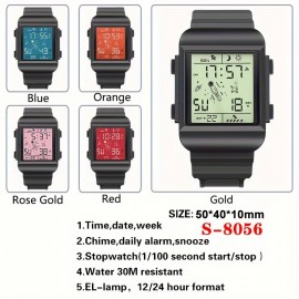 1pc Popular Astronaut Square Watches, Students Sports Casual Electronic Watches