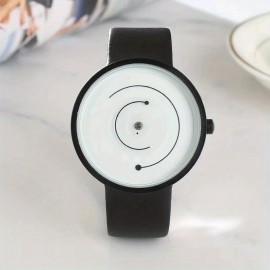 black strap + white dial