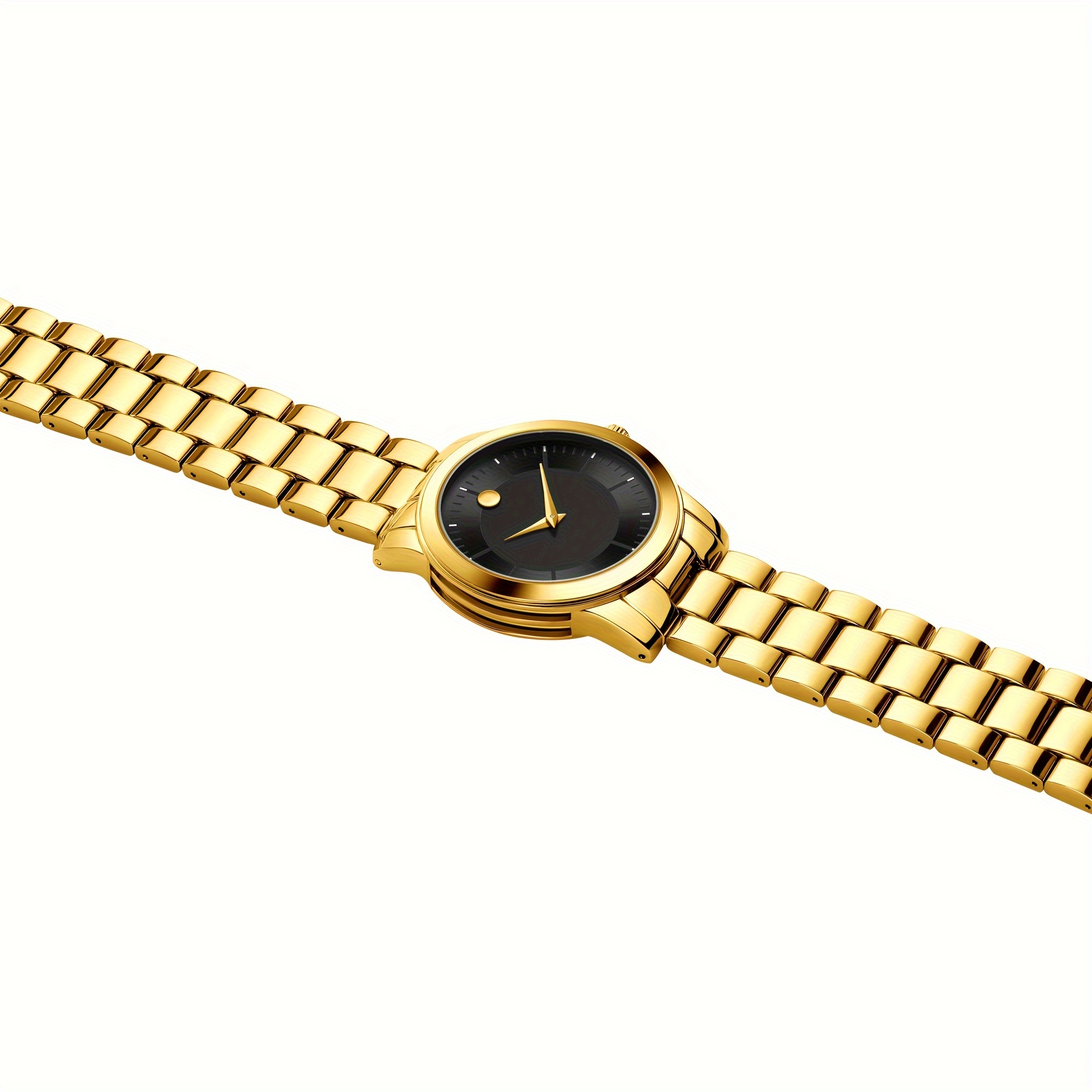 elegant golden tone womens quartz watch waterproof durable classic design with adjustable band perfect gift for her details 7