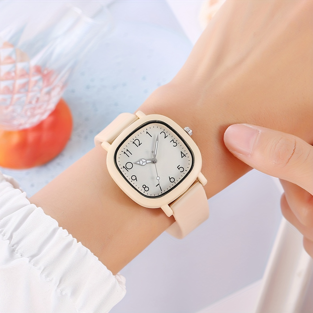 casual   pointer quartz watch candy color fashion analog silicone wrist watch for women daily use details 3