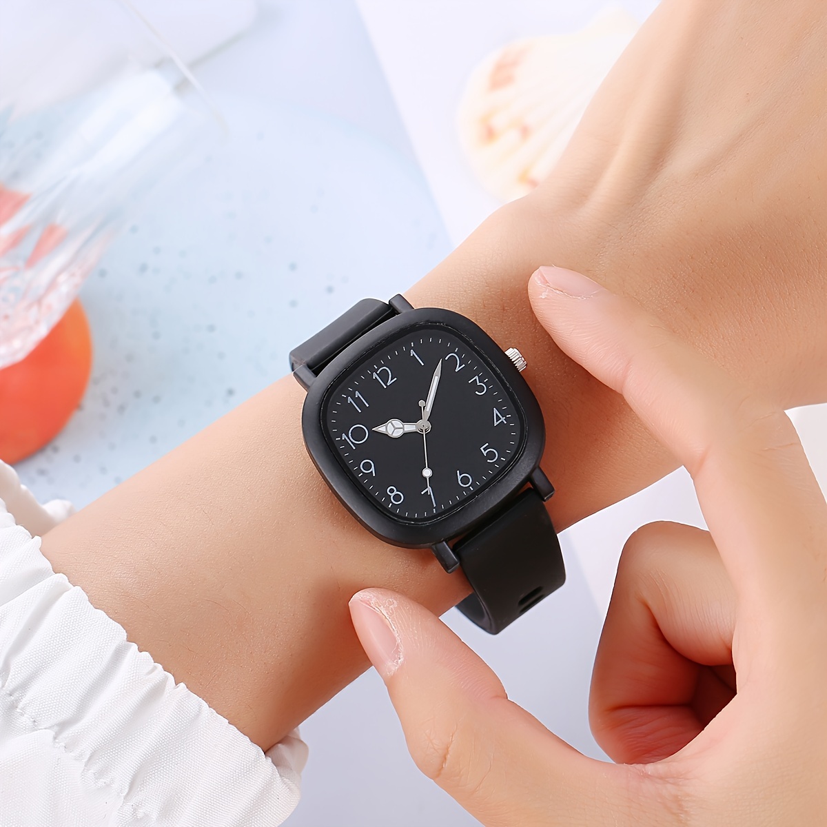 casual   pointer quartz watch candy color fashion analog silicone wrist watch for women daily use details 4