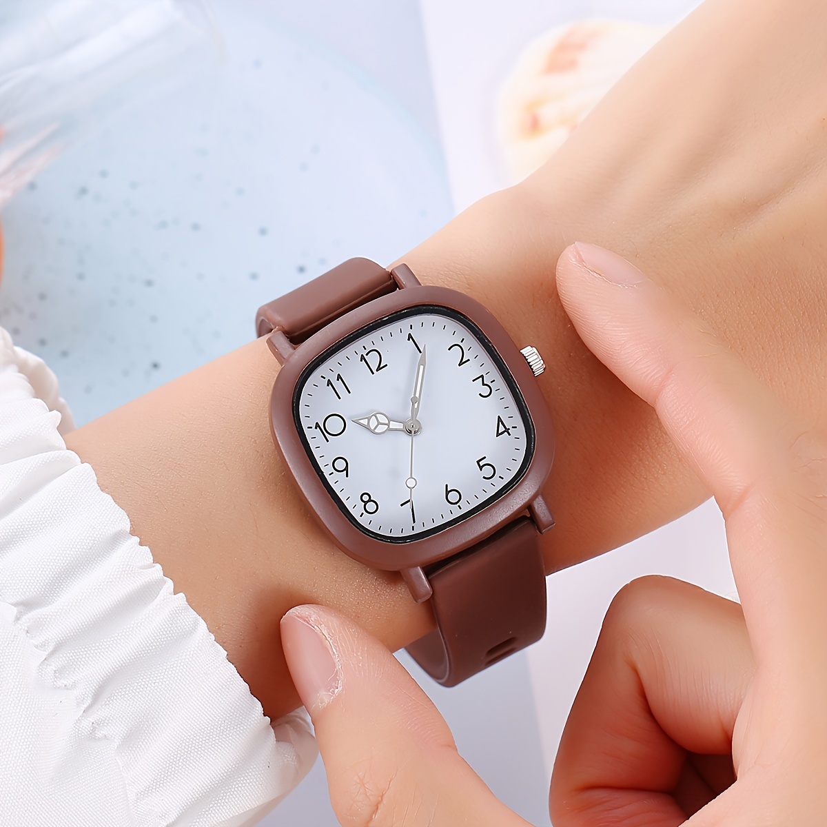 casual   pointer quartz watch candy color fashion analog silicone wrist watch for women daily use details 7