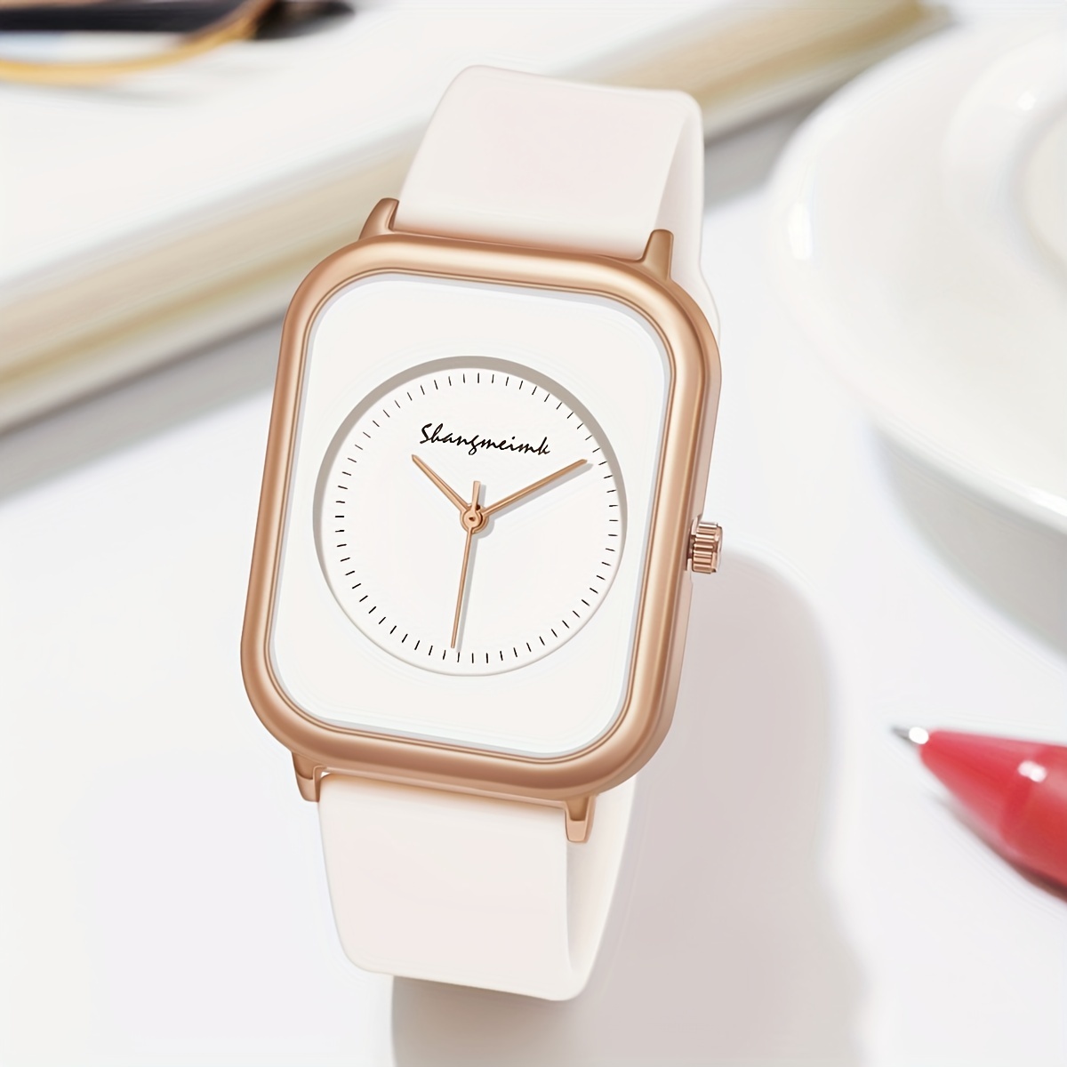 casual   quartz watch elegant fashion silicone band wrist watch for women daily use details 0