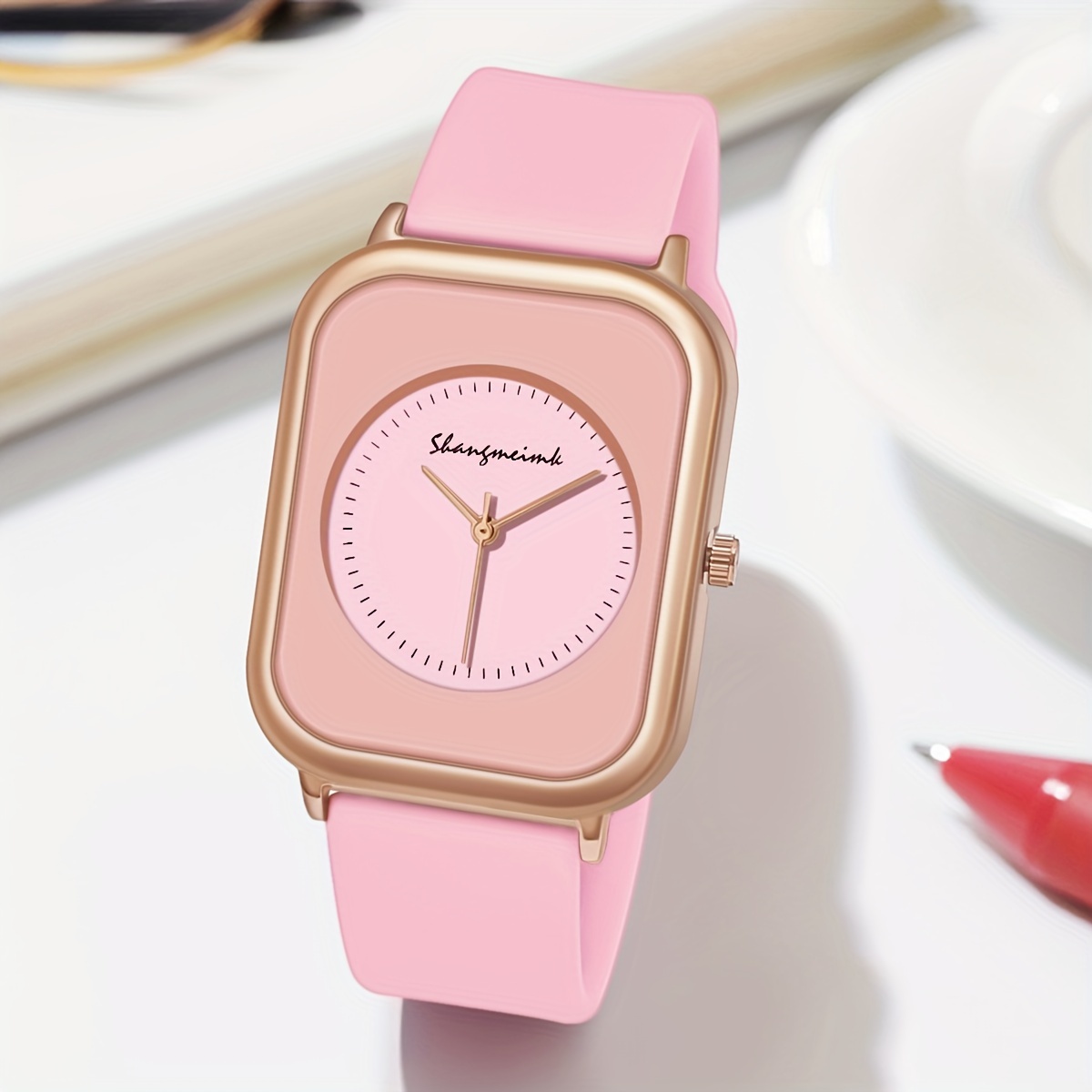 casual   quartz watch elegant fashion silicone band wrist watch for women daily use details 5