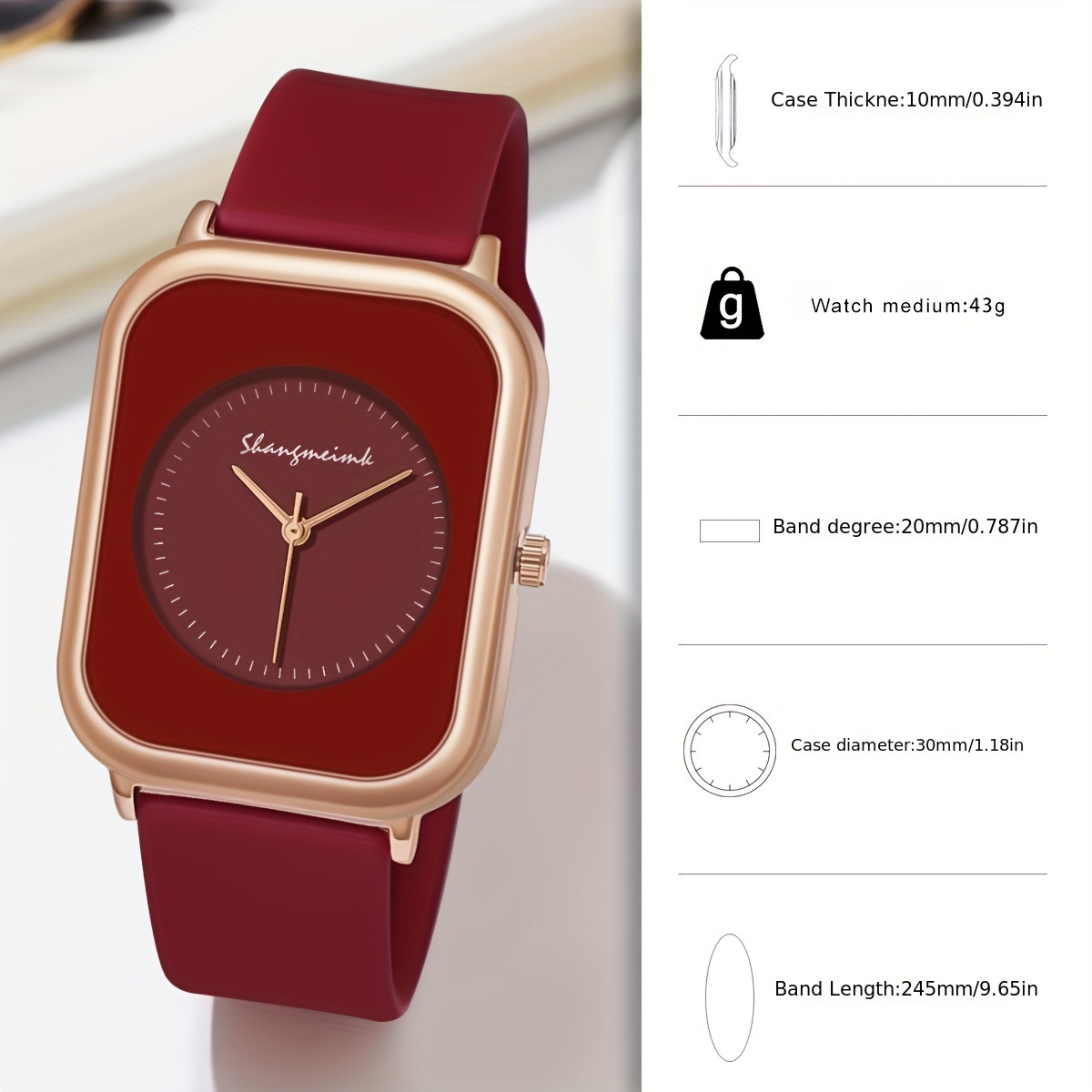 casual   quartz watch elegant fashion silicone band wrist watch for women daily use details 6