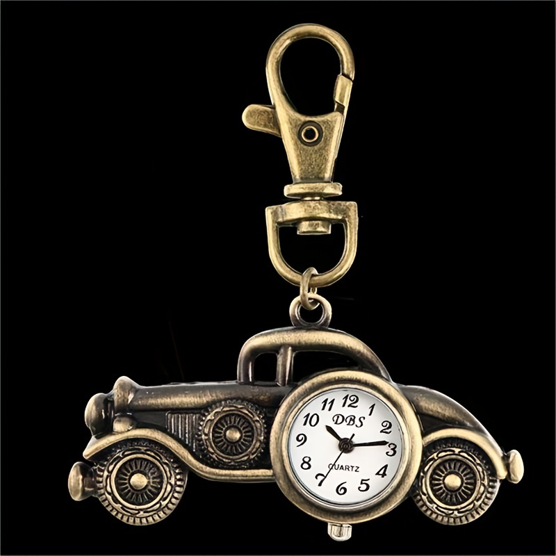   key chain watch creative bronze keychain novelty quartz watch pocket watch pendant bag accessories nurse watch details 1