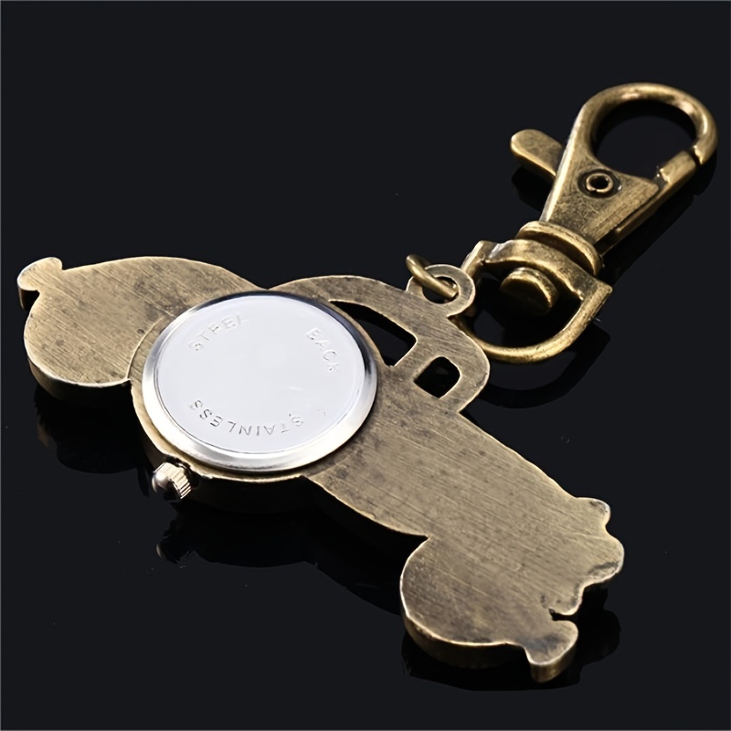   key chain watch creative bronze keychain novelty quartz watch pocket watch pendant bag accessories nurse watch details 2