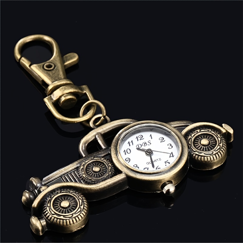   key chain watch creative bronze keychain novelty quartz watch pocket watch pendant bag accessories nurse watch details 4