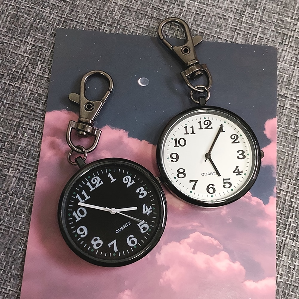 solid large pocket watch trendy pendant keychain clock students nurse fob watch quartz watch nurse watch details 1