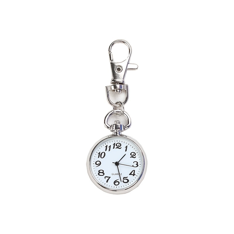 casual alloy pointer pocket   chain hanging watch simple round quartz nurse watch details 2