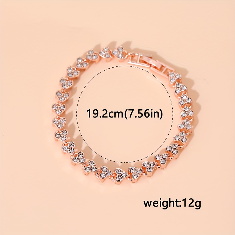 2pcs set womens watch luxury rhinestone quartz watch cute pink analog wrist watch bracelet gift for mom her details 4