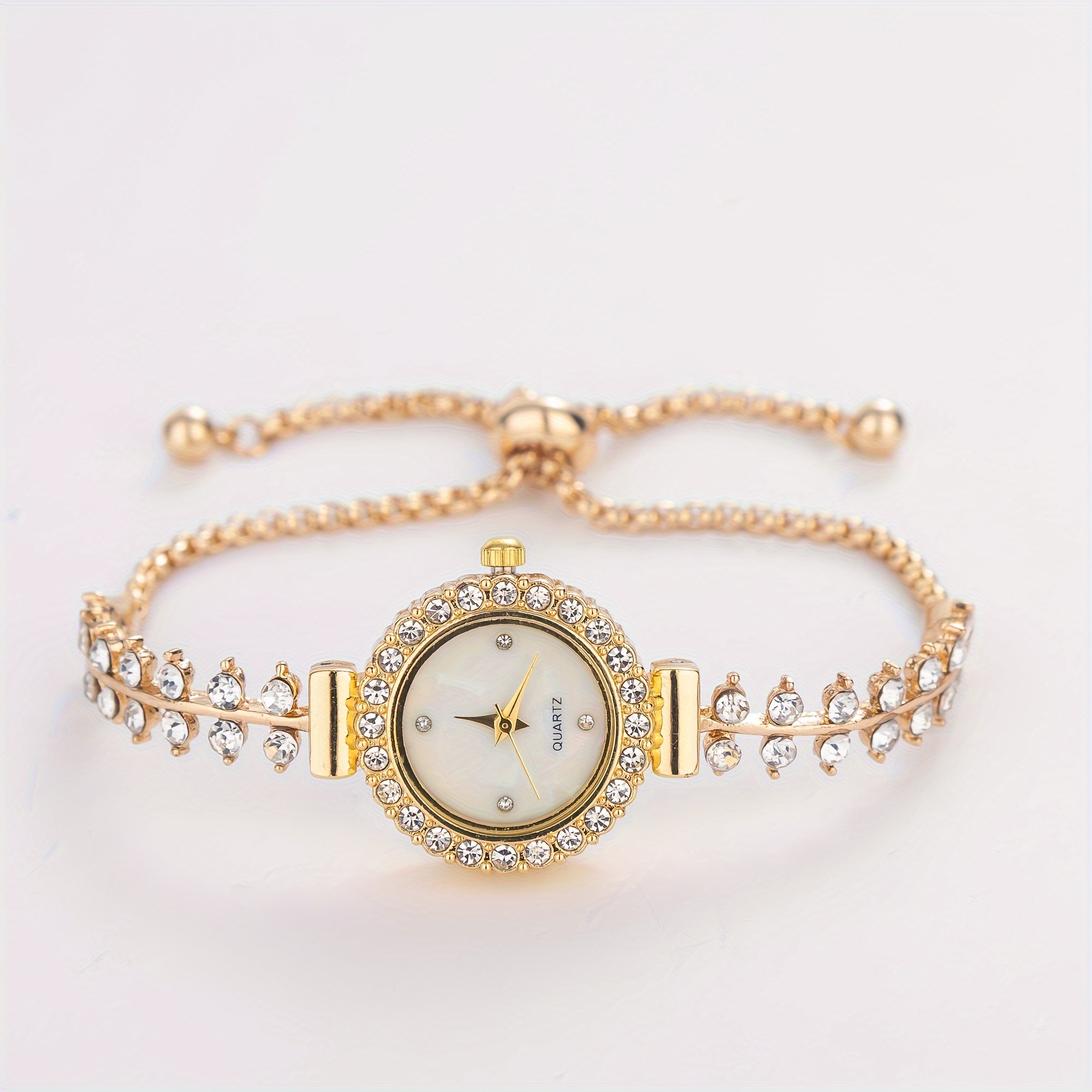 womens round rhinestone quartz watches zinc alloy adjustable strap zinc alloy pointer zinc alloy case glamorous style for dresses and everyday wear details 11