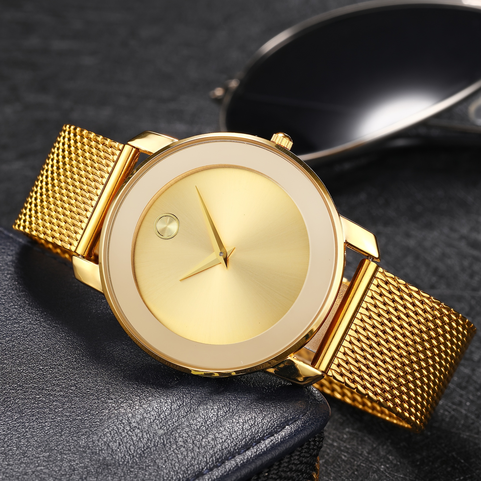 fashion elegant quartz wrist watch with   steel strap for men and women ideal choice for gifts details 2