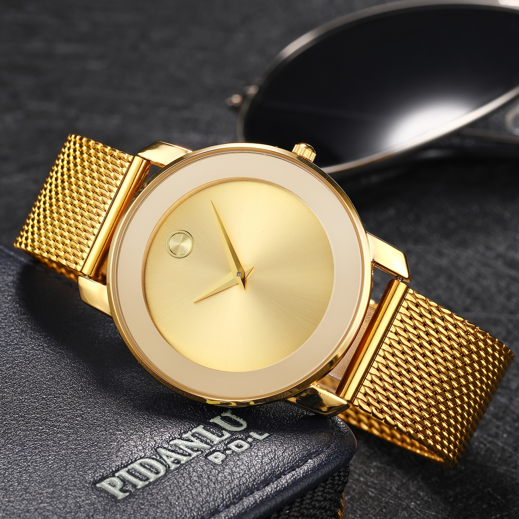 fashion elegant quartz wrist watch with   steel strap for men and women ideal choice for gifts details 3