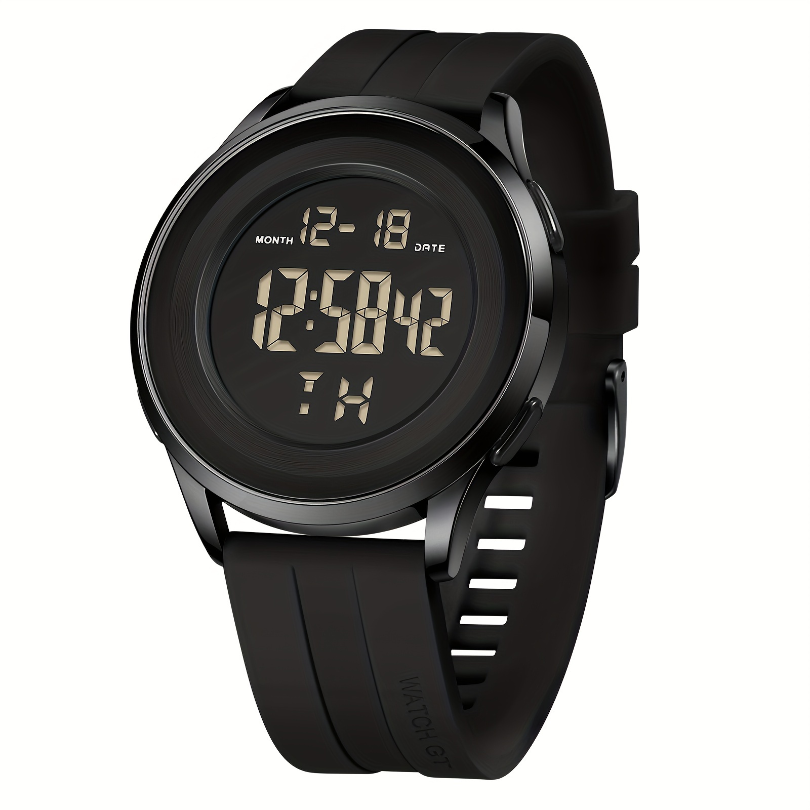 mens digital watch dive   sports ultra thin wrist watch details 0