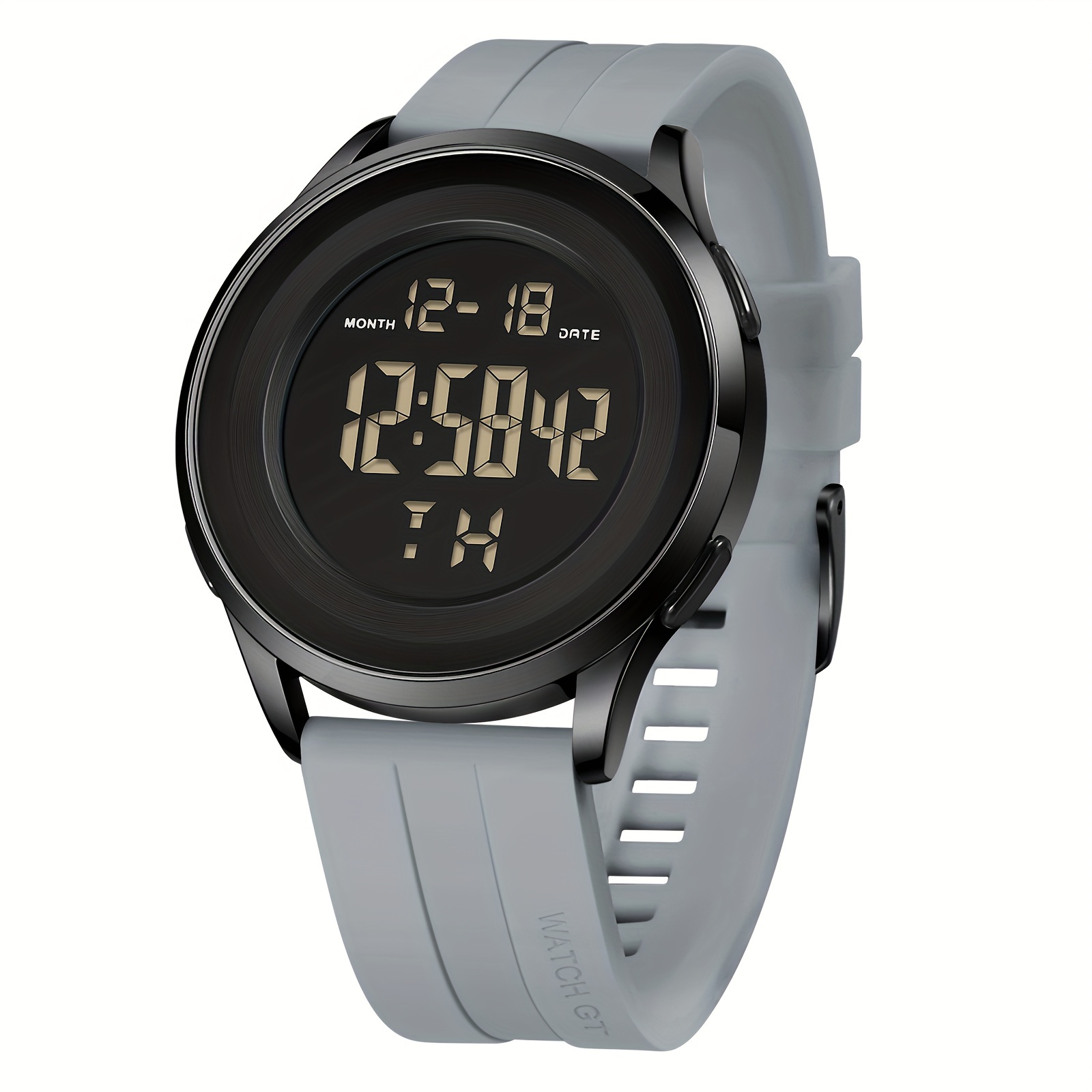 mens digital watch dive   sports ultra thin wrist watch details 5