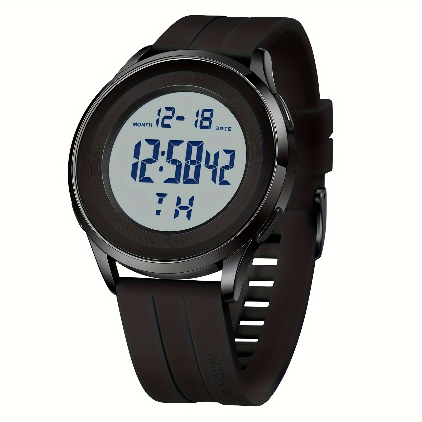 mens digital watch dive   sports ultra thin wrist watch details 7